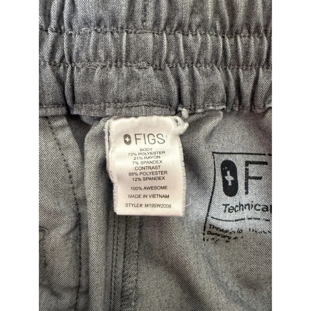 Figs Men's Pisco  Graphite Gray Straight-Leg Nurse Scrub Pant Size Medium